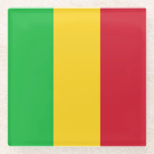 Mali Flag Glass Coaster