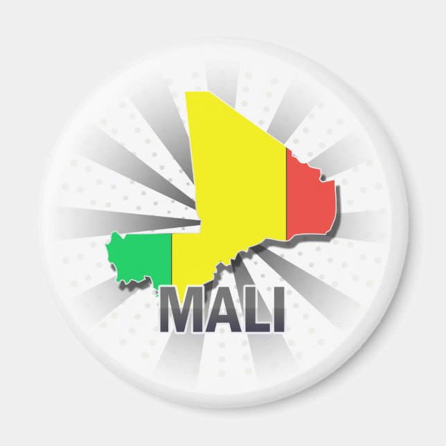 Mali Flag Map 2.0 Magnet (Front)