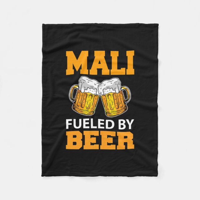 Mali Fueled By Beer  Fleece Blanket (Front)