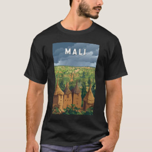 Mali Illustration Travel Art Vintage T-Shirt