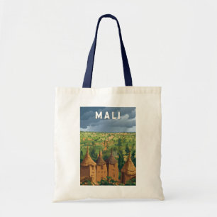 Mali Illustration Travel Art Vintage Tote Bag