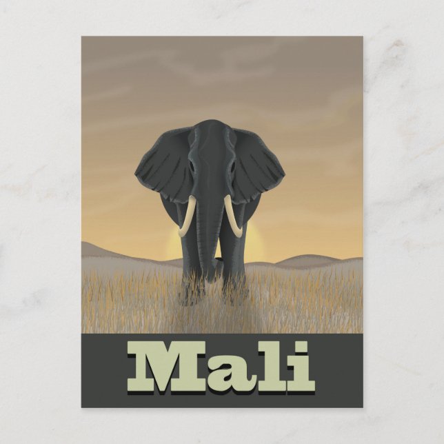 Mali landscape Vintage travel poster Postcard (Front)