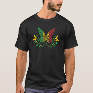 Mali Malian Mali Flag Butterflies T-Shirt