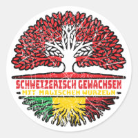 Mali Malisch Schweizer Schweiz Baum Wurzel Flagge