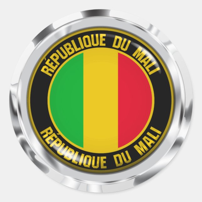 Mali Round Emblem Classic Round Sticker (Front)