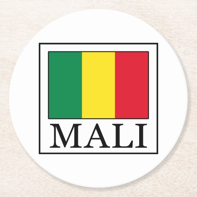 Mali Round Paper Coaster (Front)