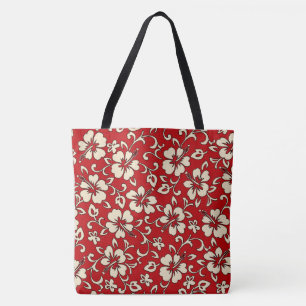 Malia Hawaiian Hibiscus Floral Beach Bag