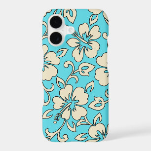 Malia Hibiscus Hawaiian Floral Aqua