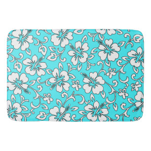 Malia Hibiscus Hawaiian Tropical Bath Mat