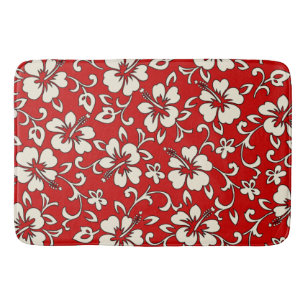 Malia Hibiscus Hawaiian Tropical Bath Mat
