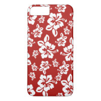 Malia Hibiscus - Red Hawaiian Pareau Print
