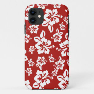 Malia Hibiscus  -  Red Hawaiian Pareau Print Case-Mate iPhone Case