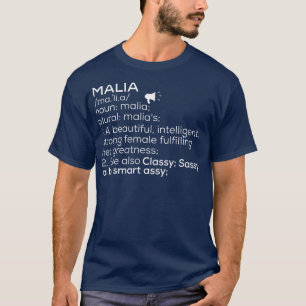 Malia Name Malia Definition Malia Female Name Mali T-Shirt