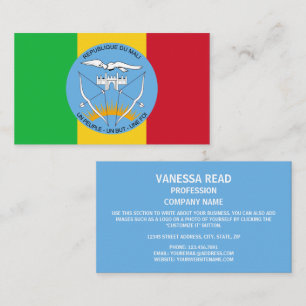 Malian Flag & Coat of Arms, Flag of Mali Business Card