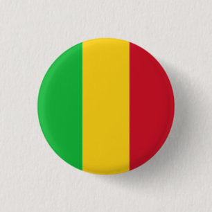 Malian Flag, Flag of Mali 3 Cm Round Badge