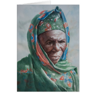 Malian woman with green shawl