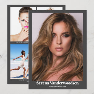 Malibu 5 Modelling Comp Card   Double Sided