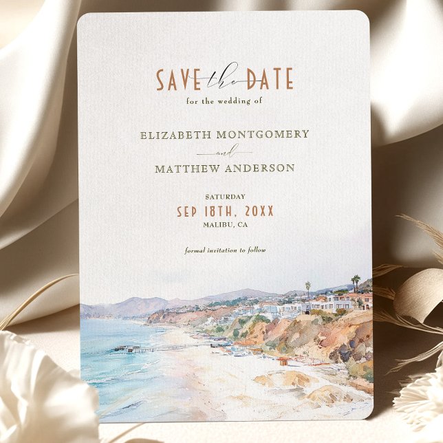Malibu Beach CA Save the Date Invitation (Creator Uploaded)