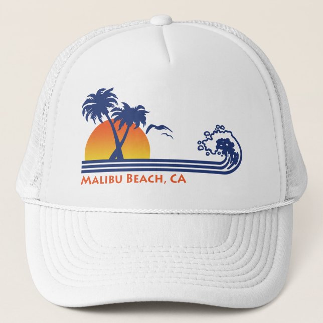 Malibu Beach CA Trucker Hat (Front)