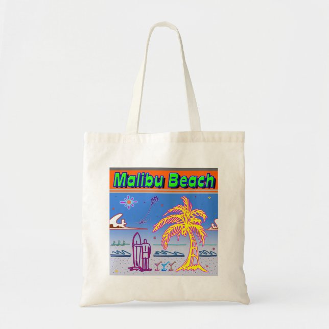 "Malibu Beach" Surfer Bag (Front)