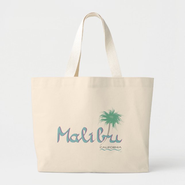 Malibu, CA Large Tote Bag (Front)