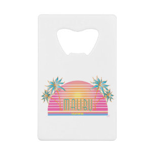 Malibu-CA-Sun Palm Trees Cool Logo