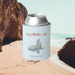 Malibu California Custom Wedding Can Cooler