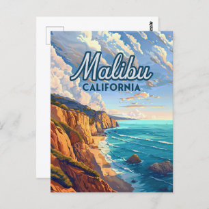 Malibu California Los Angeles El Matador Beach Postcard