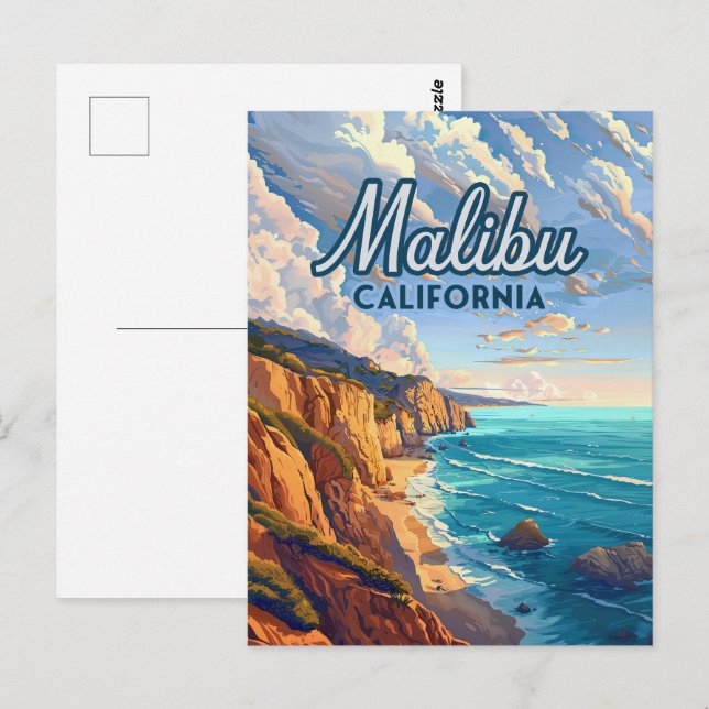 Malibu California Los Angeles El Matador Beach  Postcard (Front/Back)