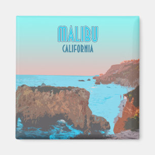 Malibu California Matador Beach Vintage Magnet