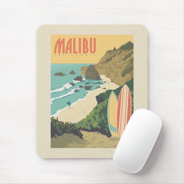 Malibu, California Mouse Pad (With Mouse)