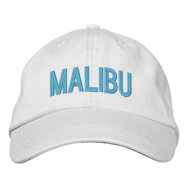 Malibu California Personalised Adjustable Hat (Front)