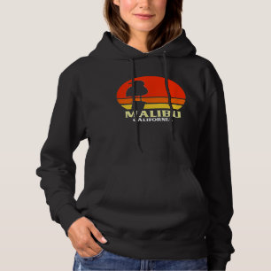 Malibu California Retro Seagull Sunset Hoodie