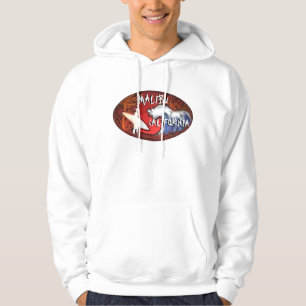 Malibu California surfer waves art guys hoodie