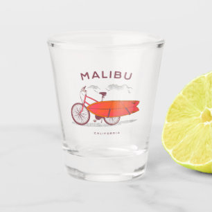 Malibu California Vintage Beach SurfingSurf Shot Glass