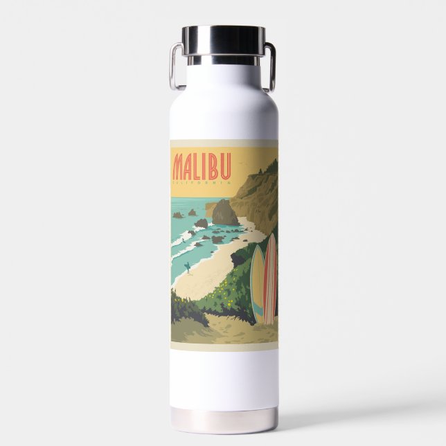 Malibu, California Water Bottle (Front)