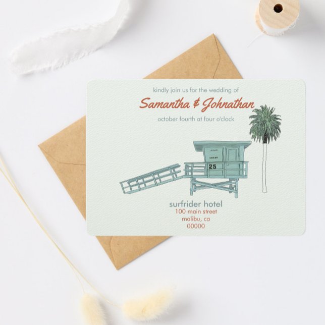 Malibu, California wedding   Invitation (Creator Uploaded)