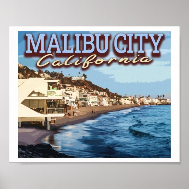 MALIBU CITY - LOS ANGELES CALIFORNIA POSTER (Front)