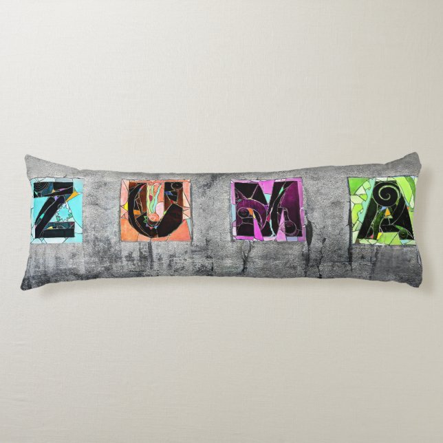 Malibu Gem Body Pillow with Zuma Sign (Front)