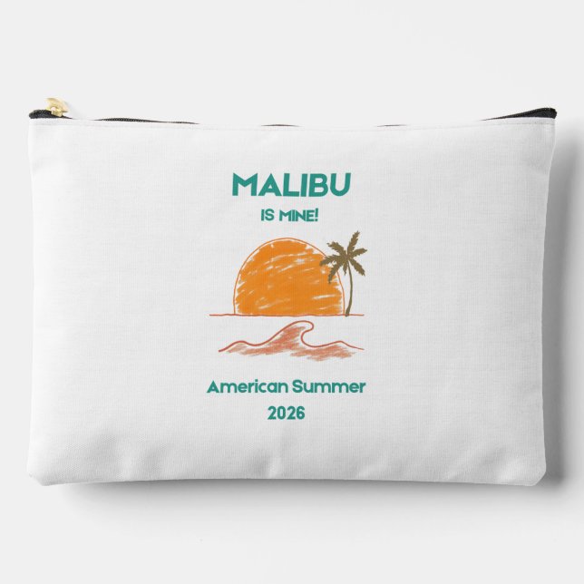 Malibu Is Mine American Summer Large Pouch (Front)
