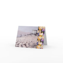Malibu Orchid Trim Surf Greeting Card