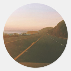 Malibu Roadtrip Classic Round Sticker