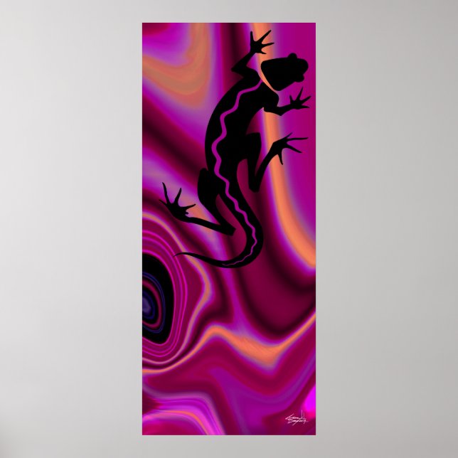 Malibu Salamander Print (violet/magenta) (Front)