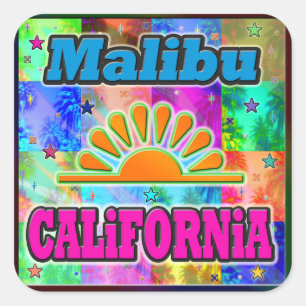 Malibu Sun & Palms Sticker