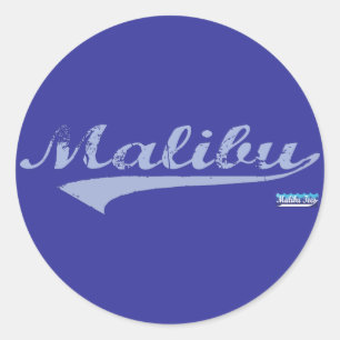 Malibu Swash Classic Round Sticker