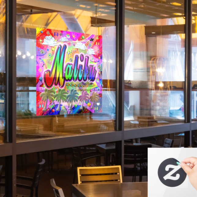 Malibu Vista Express Window Cling (Restaurant Window)