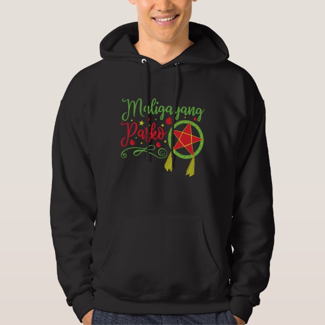 Maligayang Pasko Christmas Filipino Philippines Hoodie (Front)