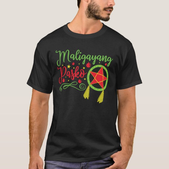 Maligayang Pasko Christmas Filipino Philippines T-Shirt (Front)
