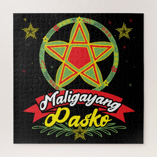 Maligayang Pasko Filipino Christmas Philippines Jigsaw Puzzle (Vertical)