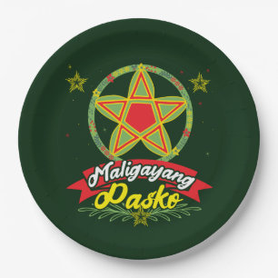 Maligayang Pasko Filipino Christmas Philippines Paper Plate